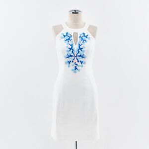 LILLY PULITZER Dress Sz 00 Jena Stretch Shift Resort White Beaded Sleeveless NEW